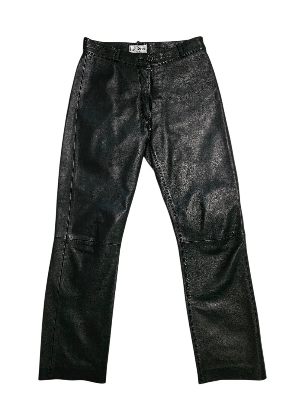 Vintage Pacha Boutique Paris 90s Minimalist Black Leather Pants